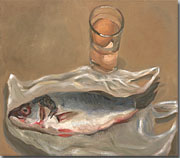 Fisch auf plastiktute